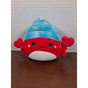 Original Squishmallows- INDIE the HERMIT CRAB Clip On / 3.5"‎ / Pre-owned